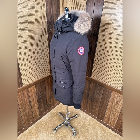 Canada Goose Arctic Program Ladies Trillium Parka HD Black Coyote Fur Trim Coat - Picture 4 of 15